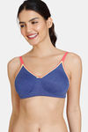 Zivame Desi Kitsch Double Layered Non Wired 3/4th Coverage Backless Bra - Sodalite Blue — thumbnail 3